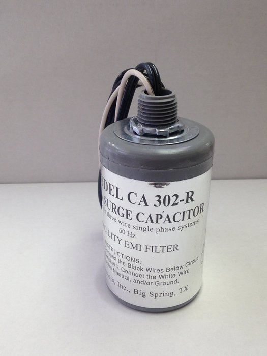 Delta CA302-R 2-Pole 125/250V Single Phase Surge Capacitor N4