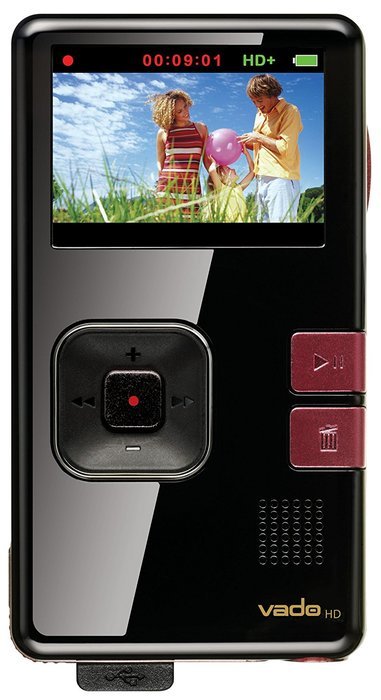 Creative Labs Vado HD 8 GB Pocket Video Camcorder, 2nd Generation (Black Gloss with Maroon Accents) (Discontinued...