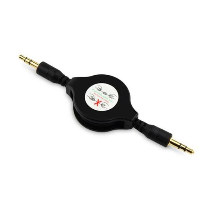 JINHEZO 3.5 mm Auxiliary Cable Cord for iPod/iPhone/Zune/Car Stereo/MP3 - Black N2