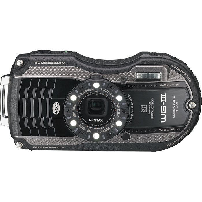 Pentax Optio WG-3 16MP Waterproof Digital Camera with 3-Inch LCD Screen (Black) N3