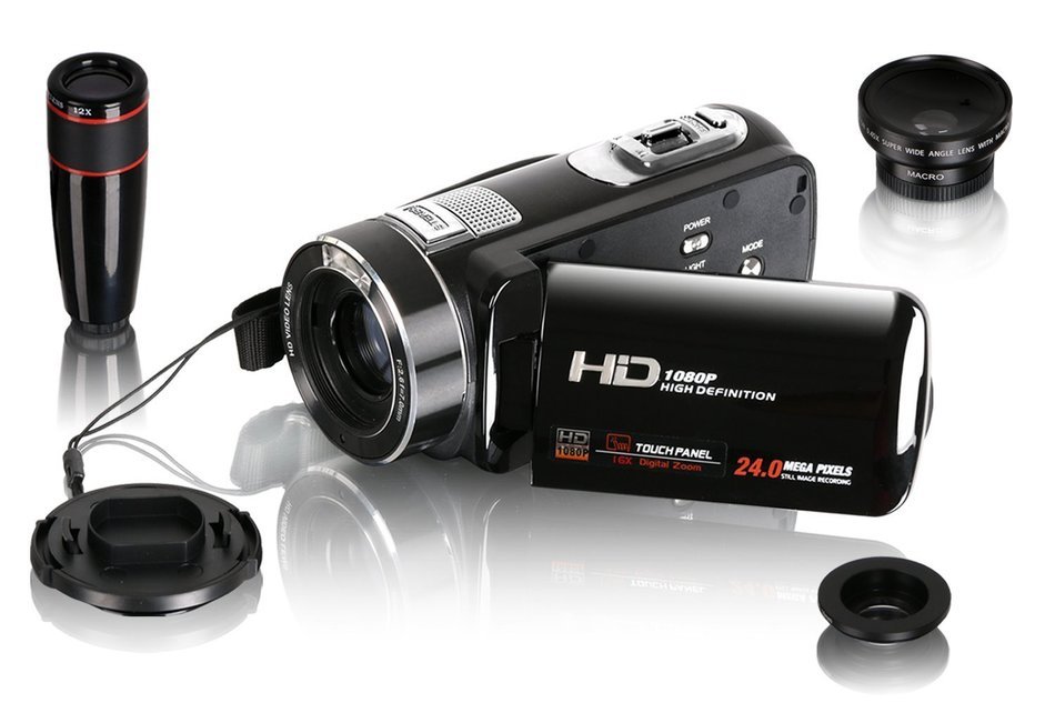 Video Camcorder, Besteker Portable HD 1080p IR Night Vision Max. 24.0 MP Enhanced Digital Camera Camcorders DV... N15
