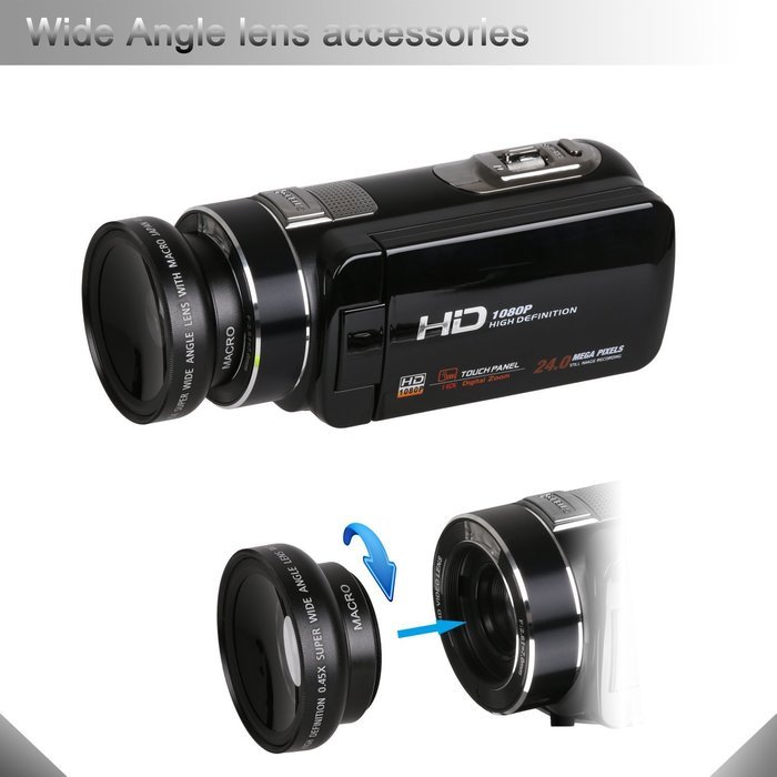 Video Camcorder, Besteker Portable HD 1080p IR Night Vision Max. 24.0 MP Enhanced Digital Camera Camcorders DV... N16