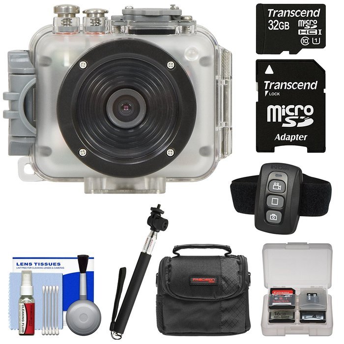Intova Connex 1080p HD Waterproof Video Action Camera Camcorder (200 ft/ 60m) with Remote + 32GB Card + Case +... N8