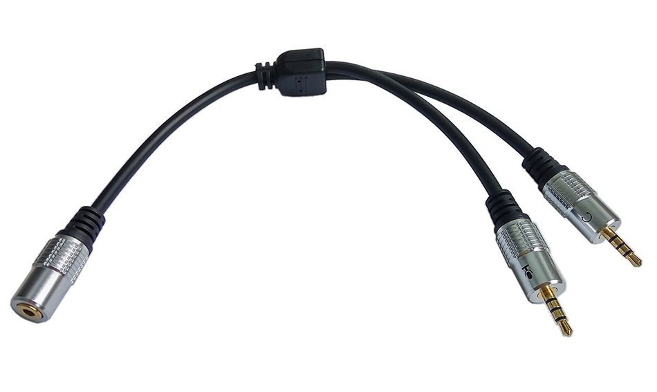 LEMENG Pure Aluminium alloy 3.5mm 1/8" 4-Pole Male (Earphone Headset + Microphone ) to 3.5mm 1/8" 4-Pole Female... N4