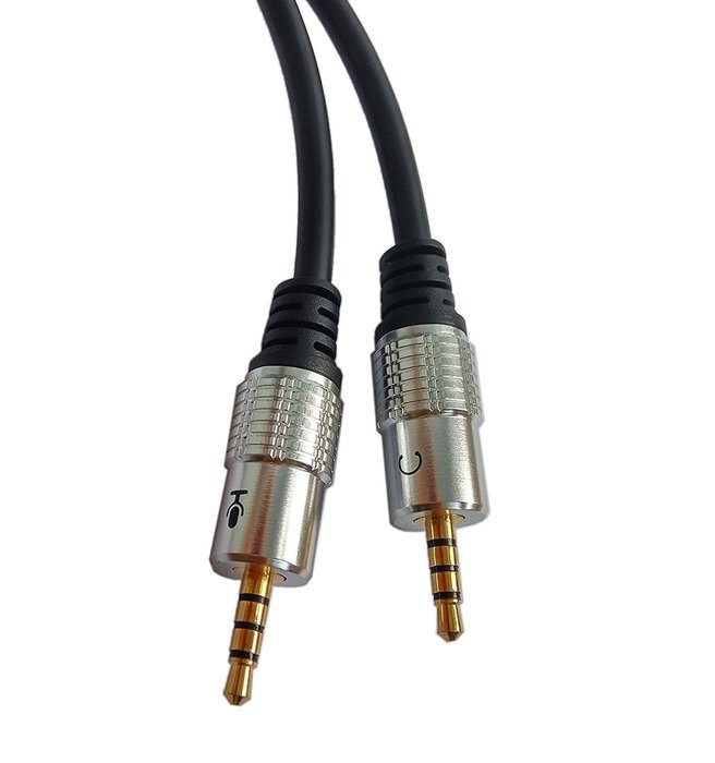 LEMENG Pure Aluminium alloy 3.5mm 1/8" 4-Pole Male (Earphone Headset + Microphone ) to 3.5mm 1/8" 4-Pole Female... N5