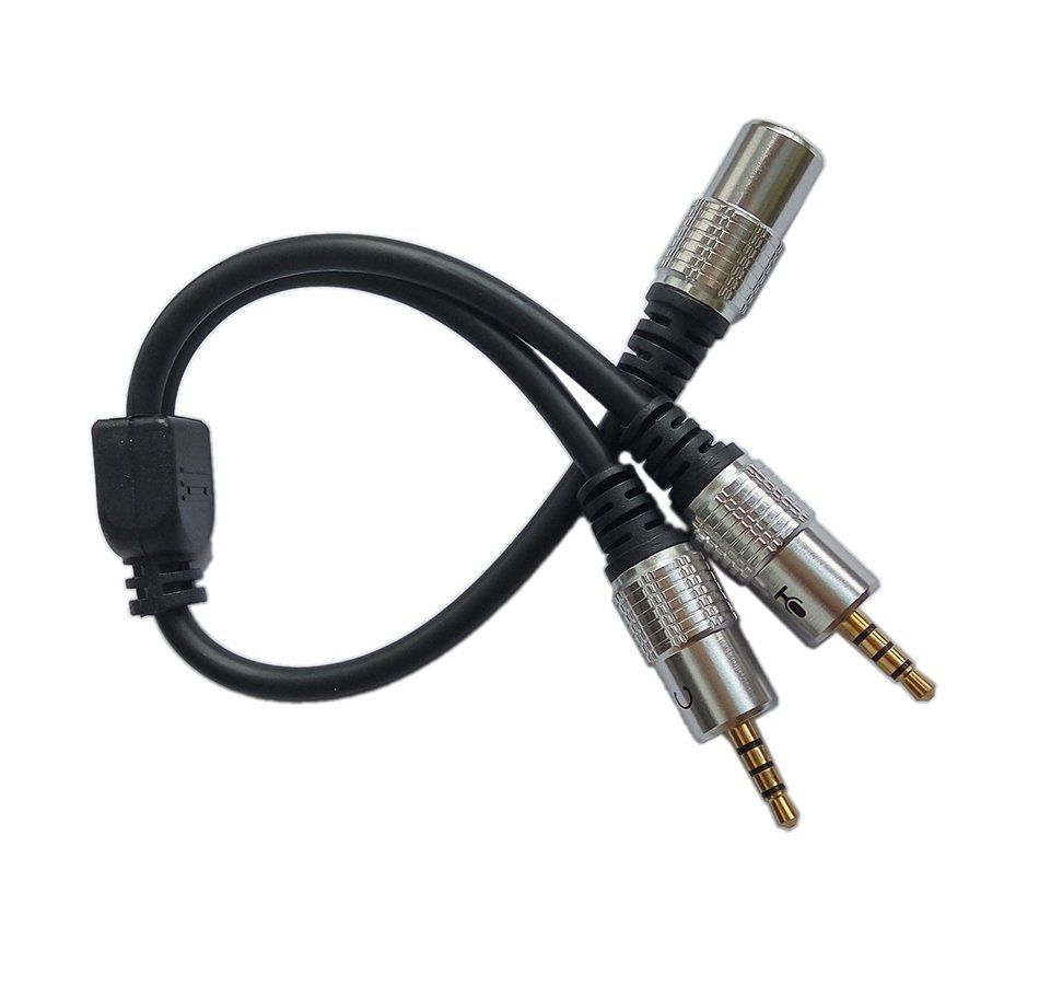 LEMENG Pure Aluminium alloy 3.5mm 1/8" 4-Pole Male (Earphone Headset + Microphone ) to 3.5mm 1/8" 4-Pole Female... N6