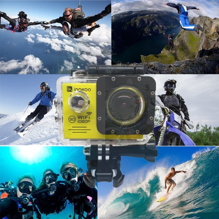 InnKoo Underwater Digital Camera, Waterproof Action Sports Camcorder, Wearable Helmet Cam, Mini Car Dash DVR,... N3
