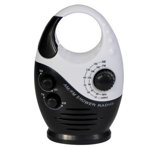 Waterproof FM/AM Mini Shower Radio Bathroom Hanging Music Radio FM 88 ...