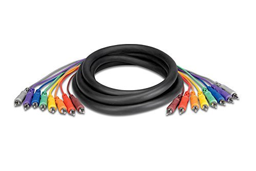 Hosa CRA-802 RCA to RCA Unbalanced Snake, 6.6 feet