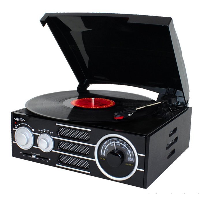 3-Speed Stereo Turntable with AM and FM Stereo Radio