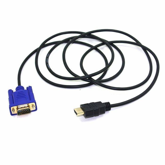 HDMI Gold Male To VGA HD-15 Male 15Pin Adapter Cable 6FT 1.8M 1080P N3