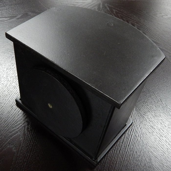 Ralph TV Remote Control Spinning Caddy - Revolving Wood Valet Organizer for Television Remotes - Black N4