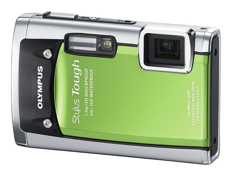 Olympus Stylus Tough 6020 14MP Digital Camera with 5x Wide Angle Zoom and 2.7 inch LCD (Green) (Old Model)