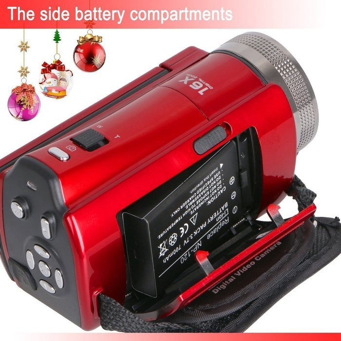 SSstar HDMI 720p 2.7 Inch TFT LCD Rotation Digital Video Camcorder 16.0MP 16X Zoom Camera DV Video Recorder (Red) N3