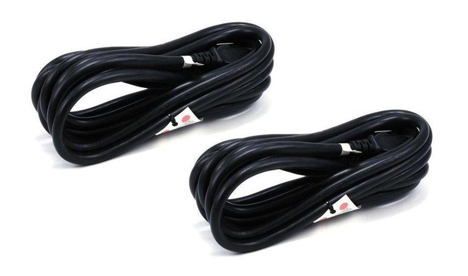 C&E 3 PCS, Power Cord Cable w/ 3 Conductor 14AWG PC Power Connector Socket (C13/5-15P) Black 1 Feet, CNE591452 N25