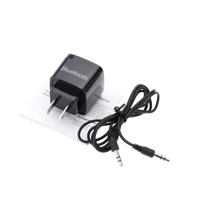 Andoer Mini Portable Bluetooth 3.0 Stereo Audio Music Receiver Adapter with 3.5mm Audio Port USB US Wall Charger N4