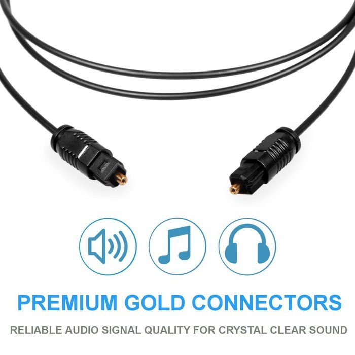 4 Pack - 3ft Male to Male Digital Audio Cable Toslink Fiber Optic Delivers Crystal Clear Sound Quality - Supports... N4