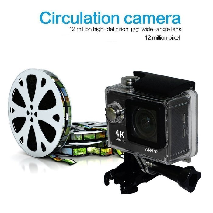 Ultra HD 4K Sports DV H9 2.0 Inch Lcd 170 Degree Wide Lens Waterproof Action Camera Camcorder with Wi-Fi Remote... N4