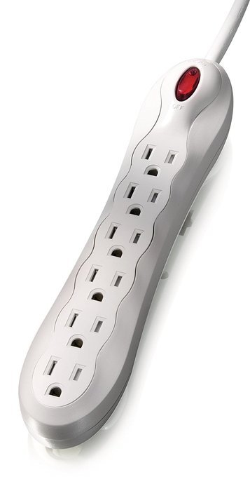 Philips SPP3160A/17 Home Electronics Surge Protector with 6 Outlets, 250J, 2.5-Foot Cord