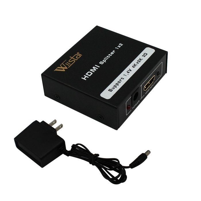 Mini HDMI Splitter 1x2 Amplifier Dual Display Full HD 1080P 3D HDCP for PS3 Xbox TV Support 1.4V 4Kx2K 3D With... N6