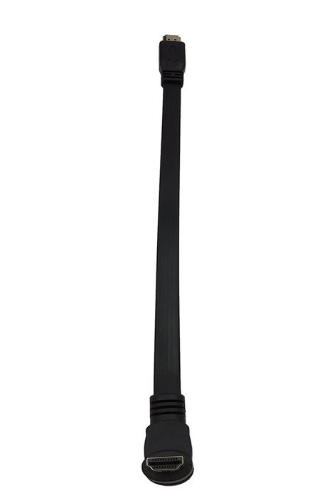 LEMENG 1FT Flat Slim High Speed HDMI Extension Cable A male to 90 Degree Up Angle A Male Cord N4