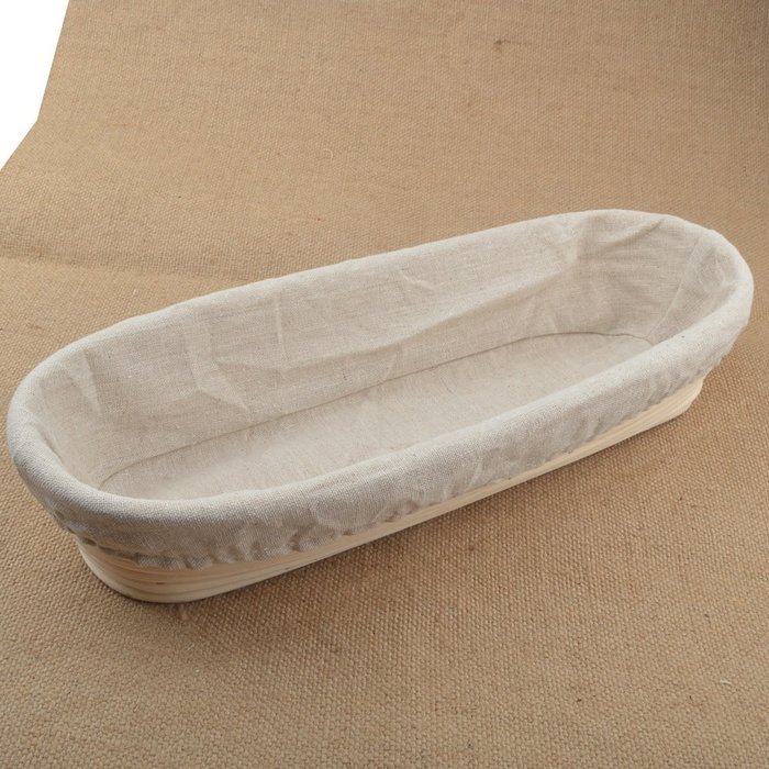 1x Long Proving Basket Rattan Banneton Brotform Size 35x15x8cm , holds 1KG dough ,Rattan Banneton Brotform, SourDough...