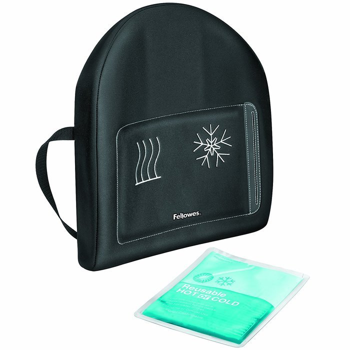 Fellowes Heat and Soothe Back Support, Black (9190001)