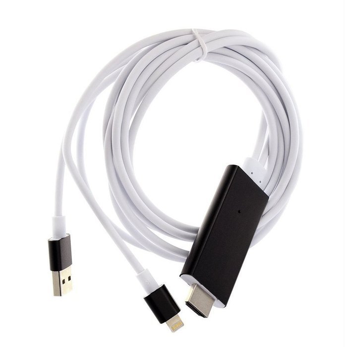 Feihe iPhone Lightning to HDMI Cable, 6.5Ft Lightning MHL To HDMI Cable 1080P HDTV Adapter For iPhone 5 5S 6 6s... N7
