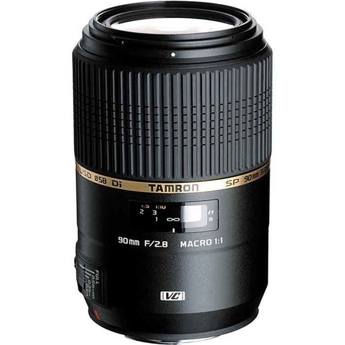 Tamron 90mm f/2.8 SP Di MACRO 1:1 VC USD Lens for Canon + 32GB Class 10 High Speed Memory Card + 4PC Macro Kit... N2