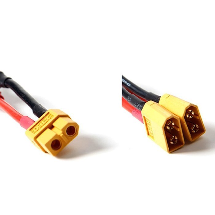 Foxnovo XT60 Parallel Battery Connector Cable Dual Extension Y Splitter for DJI Phantom N4