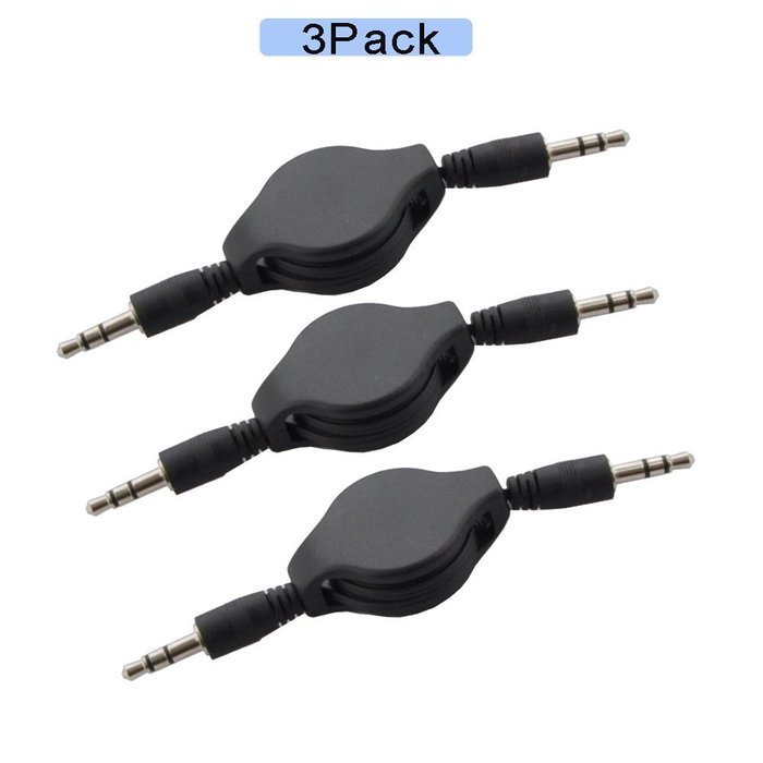 Seadream 2Pack 3-Pole Coiled 3.5mm Male Right Angle to 3.5mm Male Right Angle Stereo Audio Spring Aux Cable for... N4