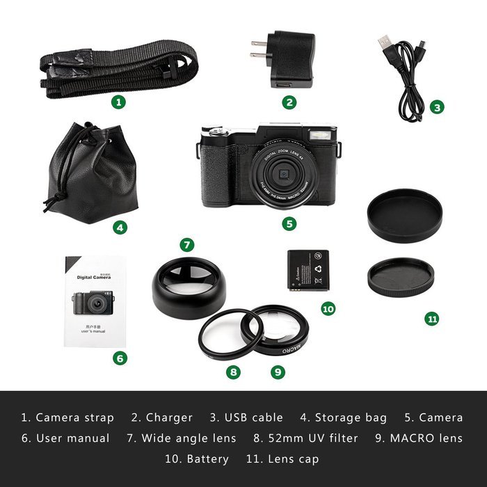 inkint 24MP 4X Digital Zoom Digital Single Lens Mirrorless Camera TFT Display 180 Degree Rotation Ultra Camera... N8