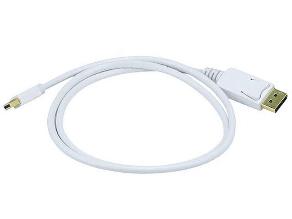 Monoprice 3ft 32AWG Mini DisplayPort to DisplayPort Cable - White N2