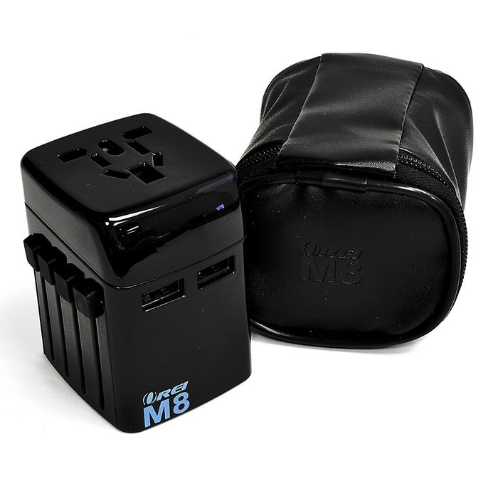 OREI 3 in 1 Continental Europe Travel Adapter Plug with USB and Surge Protection - Type C - Turkey, Italy & More N10