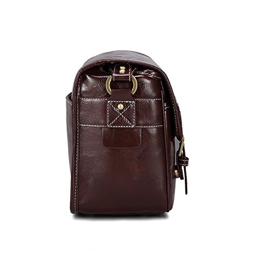 DSLR Camera Bag Waterproof PU Leather Travel Bag Shoulder Bag for Canon Sony Nikon Canon Olympus DSLR Camera (... N8
