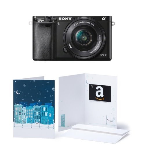 Sony Alpha a6000 Mirrorless Digital Camera with 16-50mm Power Zoom Lens with $75 Giftcard