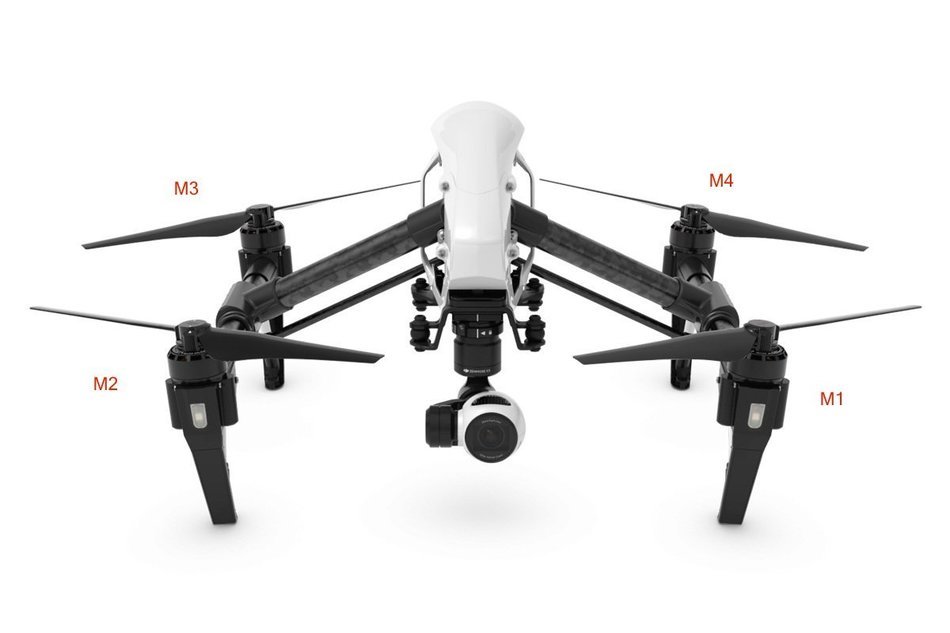 DJI INSPIRE ONE V2.0 3510H MOTOR AND ESC M2 - M4 - CW (BLACK SCREW)