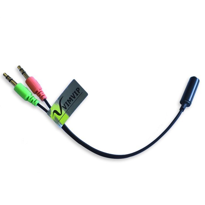 VIMVIP 3.5mm Female to Dual 3.5 Male Mic & Stereo Audio Y Splitter Cable Cord for PC Laptop N8