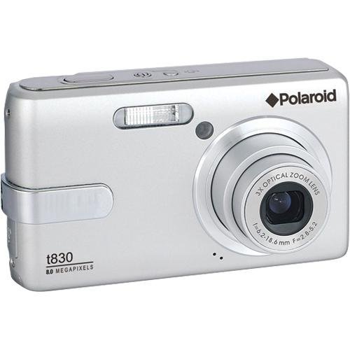 Polaroid T830 8.0MP 3x Optical / 4x Digital Zoom Camera (Silver)