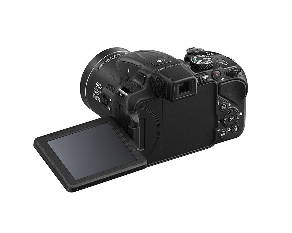 Nikon COOLPIX P600 16.1 MP Wi-Fi CMOS Digital Camera with 60x Zoom NIKKOR Lens and Full HD 1080p Video (Black)... N12