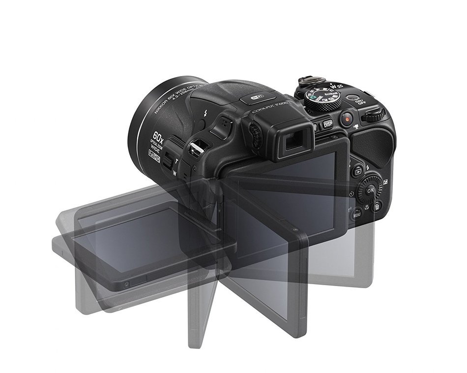 Nikon COOLPIX P600 16.1 MP Wi-Fi CMOS Digital Camera with 60x Zoom NIKKOR Lens and Full HD 1080p Video (Black)... N13