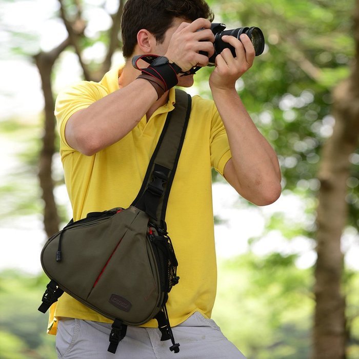 Foxpic CADEN Waterproof Nylon Shoulder Backpack SLR Camera Sling Bag for Canon Nikon Sony Pentax and other Digital... N10