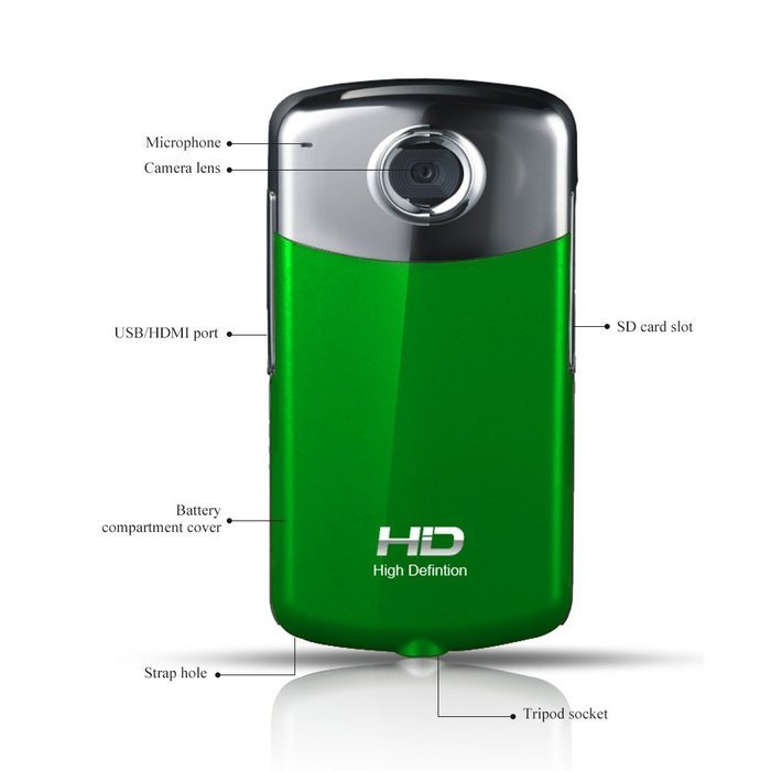 MARVUE V80 FHD Digital Video Recording 1080P Camcorder Blue-Ray Touch Button 3.5 Inch HD Screen (YELLOW) N13
