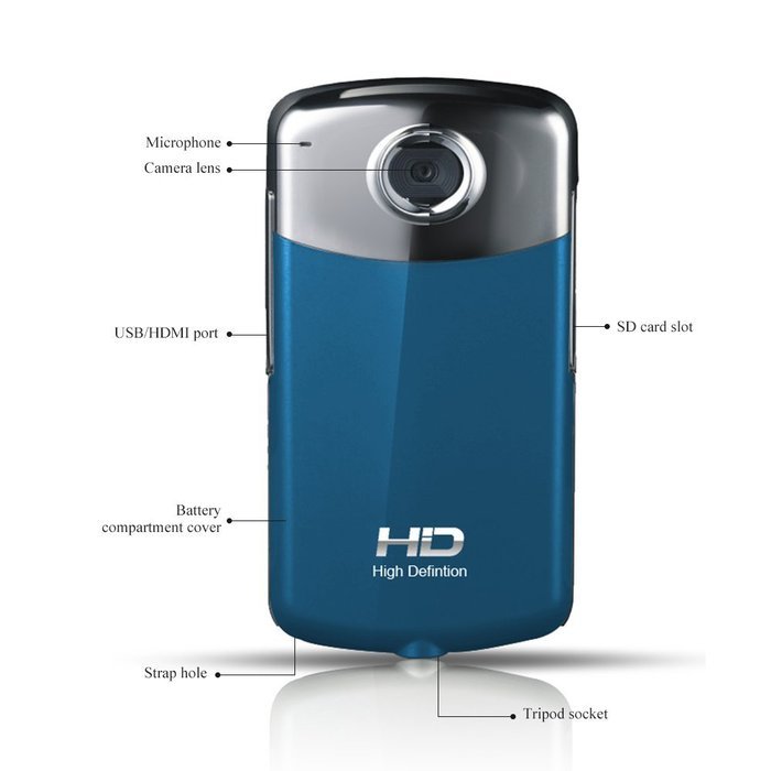 MARVUE V80 FHD Digital Video Recording 1080P Camcorder Blue-Ray Touch Button 3.5 Inch HD Screen (YELLOW) N14