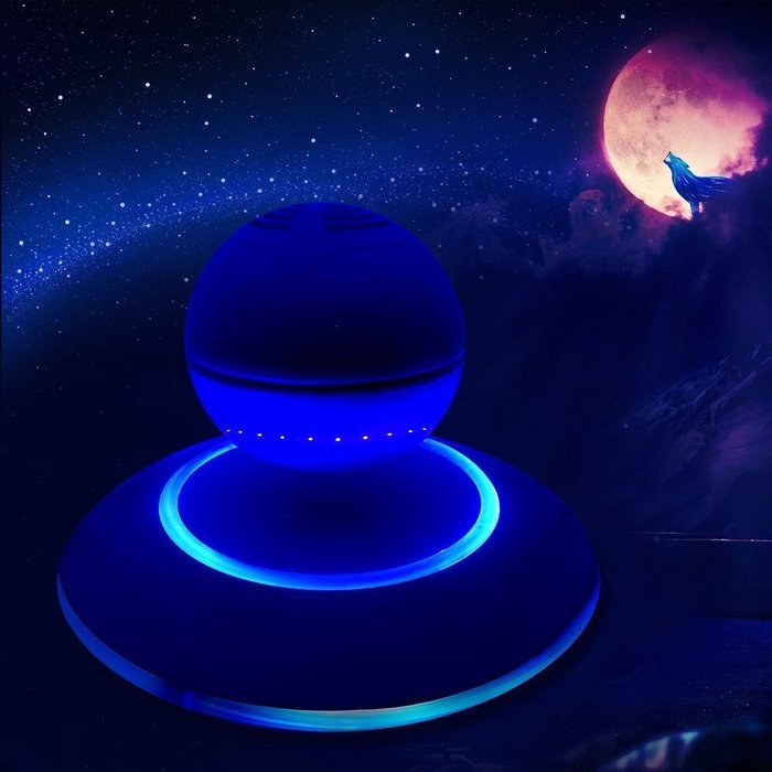 Zibo SC-25 Orb Levitating Floating Wireless Bluetooth Speaker (Blue) N3