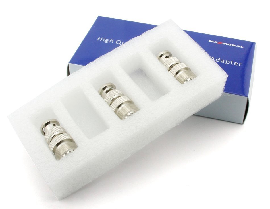 Maxmoral 2-Pack BNC To SO-239 Adapter UHF Female to BNC Male Coax Cable Adapter N8