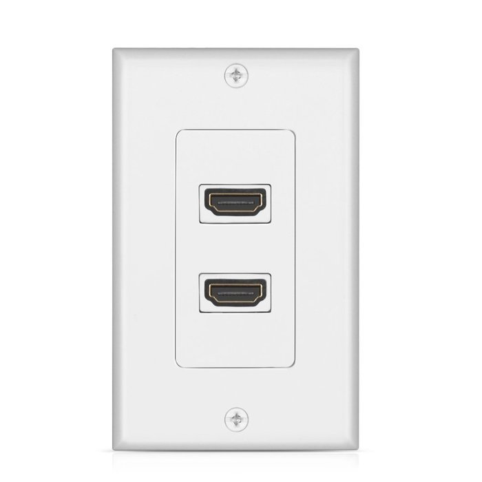 Tnp hdmi wall plate dual 2 port hdmi socket plug jack outlet