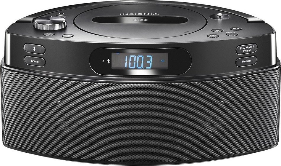 Insignia - CD Boombox with AM/FM Tuner - Black with Bluetooth N2