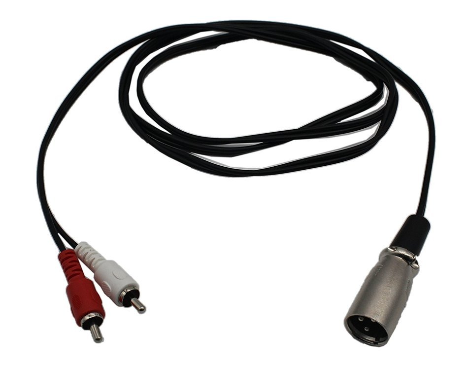 LEMENG 5 Feet Splitter Patch Y Cable -gold plated 1 XLR Male to 2 RCA Male N5