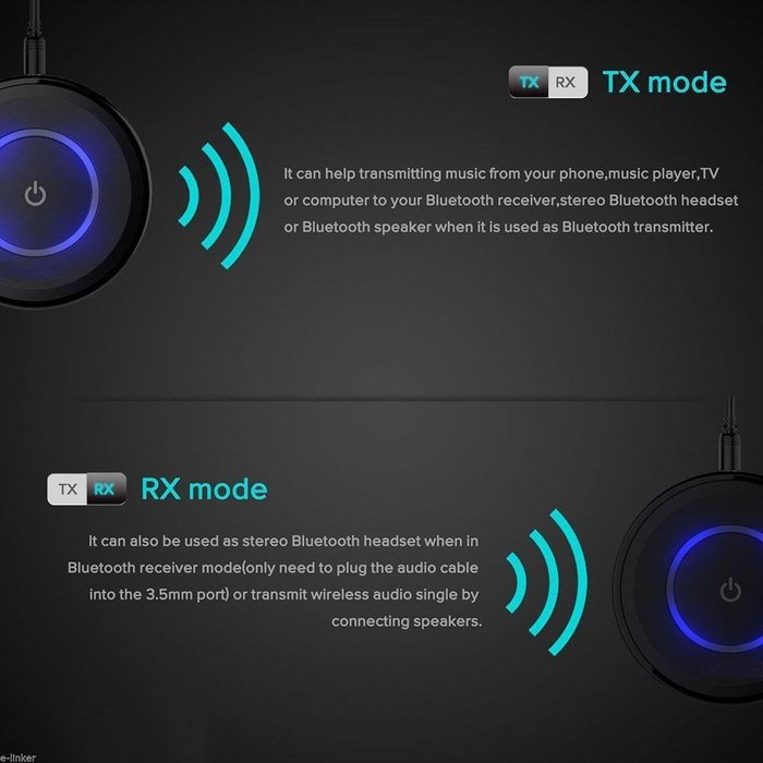 Bluetooth 4.1 Wireless Audio Transmitter Receiver Aptx Low Latency, Kobwa 2 in 1 Bluetooth Receiver 3.5mm Jack... N4